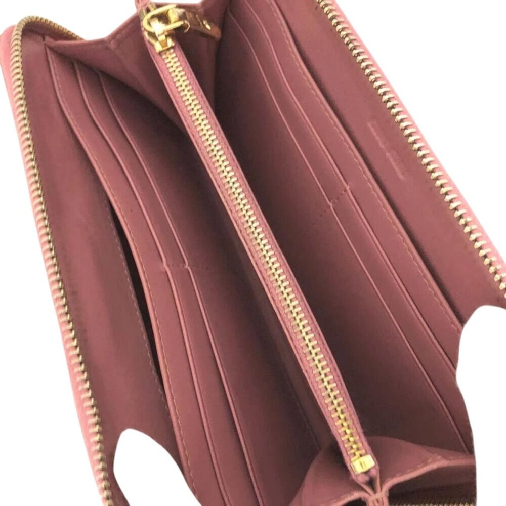 (L1) Authentic Miu Miu Wallet Long Embossed Pink … - image 5